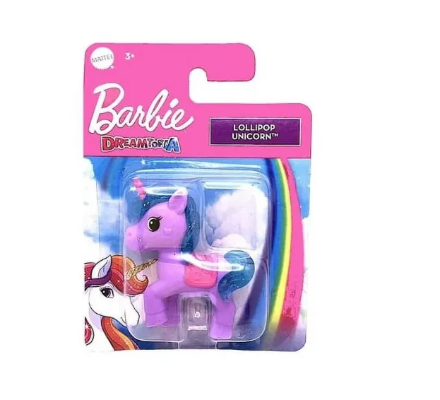 Mattel Barbie Dreamtopia Mini-Figurines Licorne 5 cm - Lollipop Unicorn - Neuf