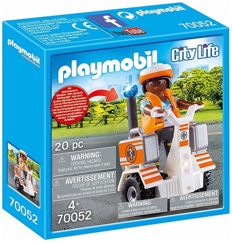 Playmobil City Life - figurine de jeu, scooter d'équilibre de sauvetage 14x14cm